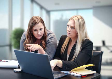 Our attorneys working on a case