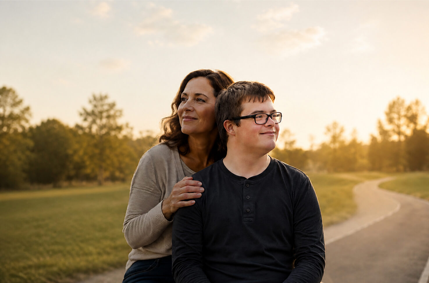 A mother with her son